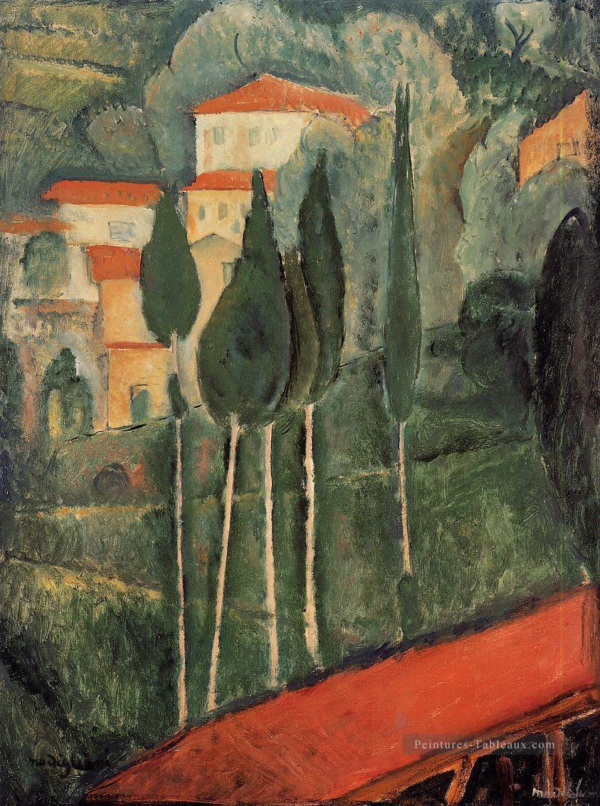 paysage sud de la France 1919 Amedeo Modigliani Peintures à l'huile